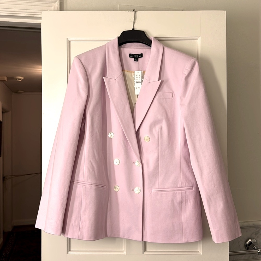 J.Crew Double-breasted blazer jacket in bi-stretch cotton blend BZ880 - Picture 12 of 12